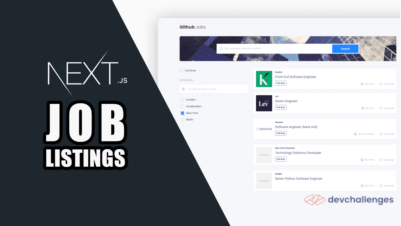 NextJS Jobs Listings