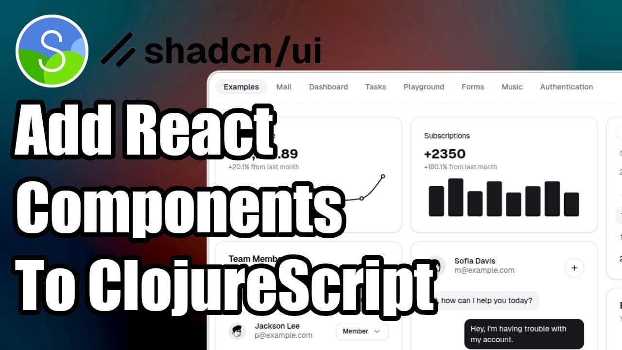 Use Shadcn Style Recat Components in ClojureScript